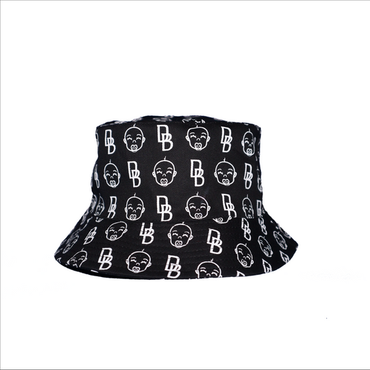 BLACK MONOGRAM BUCKET HAT